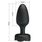 PRETTY LOVE - OSBORN PLUG ANAL AVEC LUMIÃRE LED NOIR 9,8 CM